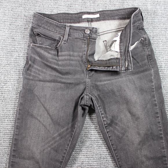 Levi’s Classic Mid Rise Skinny Womens 31x30 Charcoal Gray Stretch - Picture 4 of 10